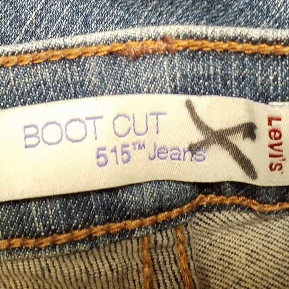 Levi’s 515 Low Rise Bootcut Jeans Blue Size 8 Long - Picture 6 of 8